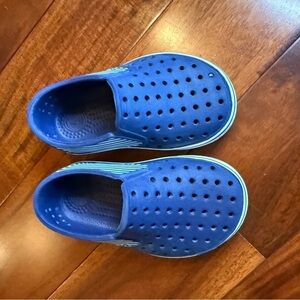 Vibrant Blue Water Shoes with Perforated Design and Slip-On Comfort